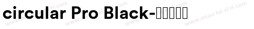 circular Pro Black字体转换